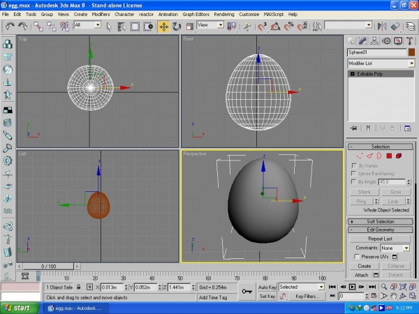 Creation of egg lamp: Step 1